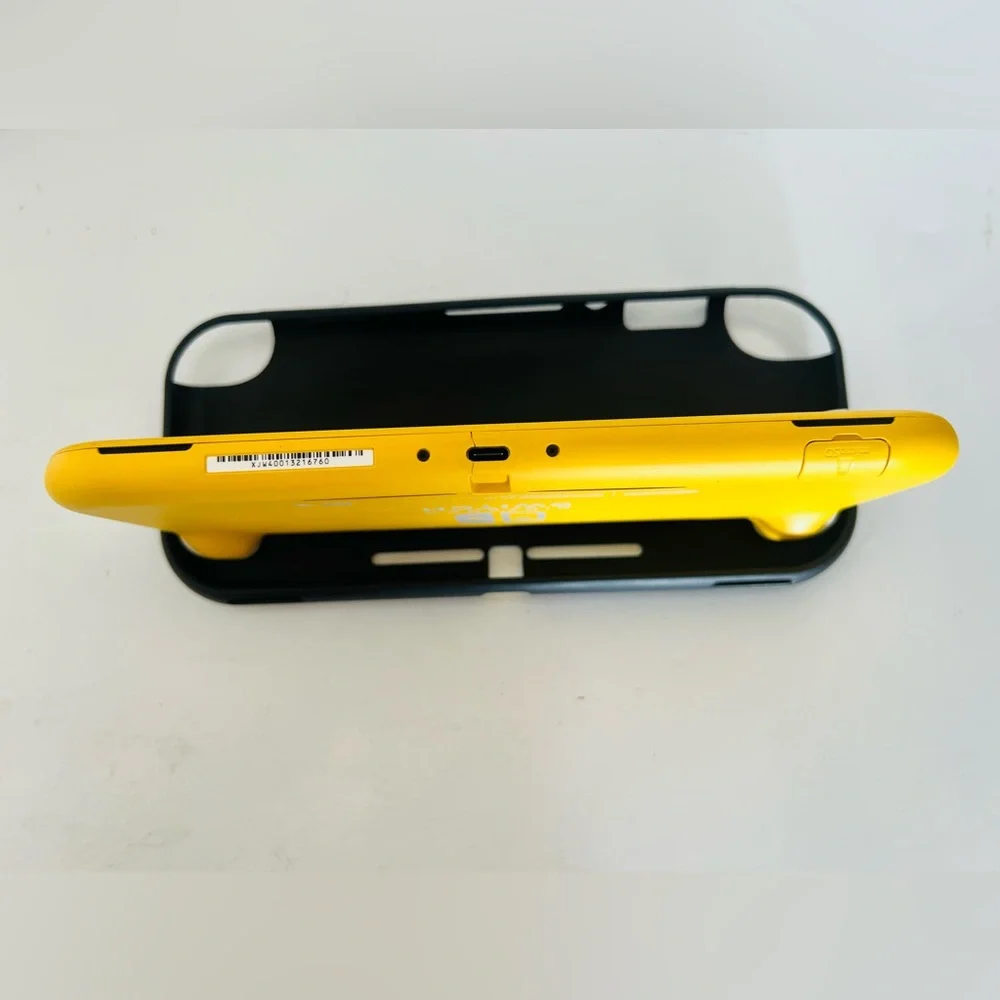 Nintendo Switch Lite Yellow Handheld Console Case And Power Cord Great Working